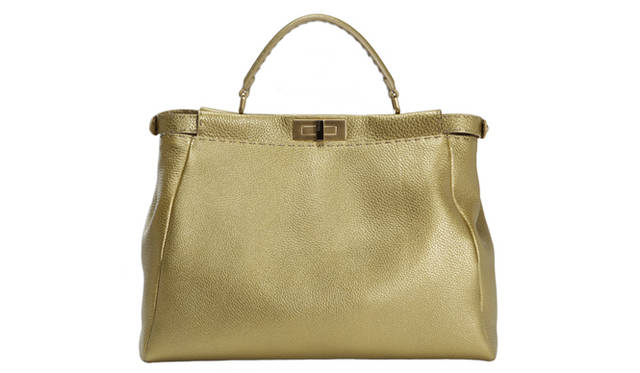 FENDI｜フェンディ｜PEEK A BOO　ゴールド　（大）33万3900円、（小）27万3000円