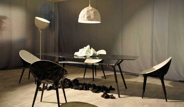 Salone Internazional del Mobile 2010｜Diesel｜「Rock Chair」 「Rock Lamp」 「Prismic Dining Table」