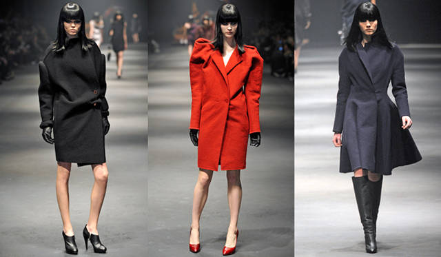 <b>萩原輝美｜LANVIN｜ランバン</b>　2010年秋冬コレクションより。