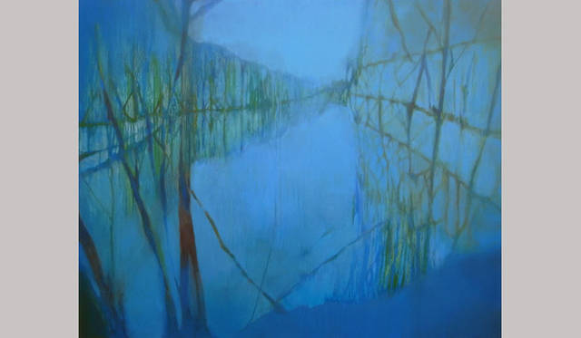 <b>バンビナート・ギャラリー｜Emerging Artists 2010</b>　桃野盛輔 「水辺の風景」　2010　キャンバス、油彩　130×162cm