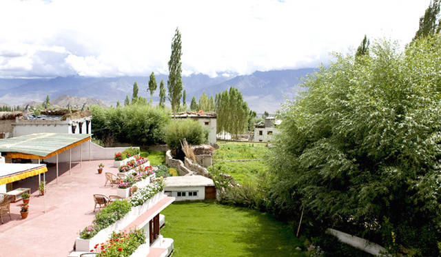 Twiggy｜ラダックのホテル「omasila」の部屋の中から見える景色はヒマラヤ一望！