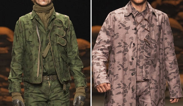 <b>SUKEZANE Tomoki｜トモキ倶楽部</b>　2010-2011　秋冬　N.HOOLYWOODコレクションより。迷彩柄も一つひとつ作られている。