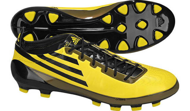 <b>adidas｜アディダス</b>　「F50 adizero TRX HG」サン×ブラック×カレッジゴールド（中村俊輔選手着用）1万7325円