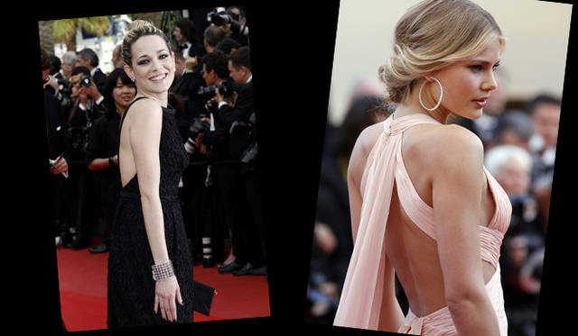 <b>第63回カンヌ国際映画祭｜レッドカーペット｜Laura Chiatti,Tori Praver</b>　イタリア人女優、ラウラ・キラッティ。手首にダイヤモンドがきらめくバングルをポイントに着けた。注目のモデル、トーリ・プレイバーもショパールのジュエリーを纏って。サイドがぐっと開いたドレスに大ぶりのイヤリングが映える。