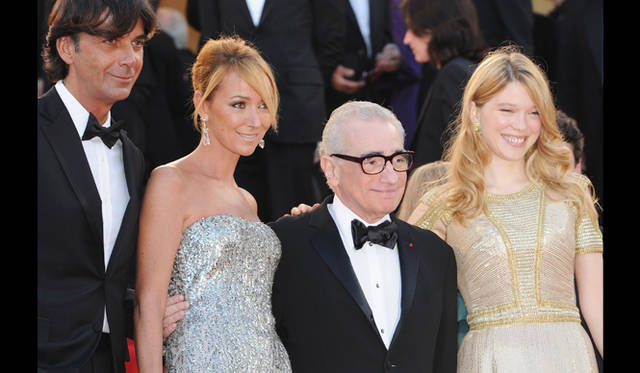 <b>第63回カンヌ国際映画祭｜グッチ『山猫』プレミア上映｜Patrizio di Marco & Frida Giannini & Martin Scorsese & Lea Seydoux </b>　左から、グッチCEOのパトリツィオ・ディ・マルコ、グッチのクリエイティブ・ディレクター フリーダ・ジャンニーニ、マーティン・スコセッシ、女優のレア・セドゥ。©Gucci/GettyImages