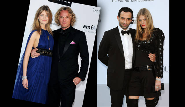 <b>第63回カンヌ国際映画祭｜amfARチャリティー・オークション｜Constance Jablonski&Peter Dundas,Riccardo Tisci&Malgosia Bela</b>　左｜エミリオ・プッチのクリエイティブ・ディレクター ピーター・デュンダスと、モデルのコンスタンス・ヤブロンスキー。同ブランドの2010-11AWコレクションのラストを飾ったドレスで。右｜ジバンシィ バイ リカルド ティッシのクリエイティブ・ディレクター リカルド・ティッシとモデルのマルゴシア・ベラ。