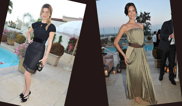 <b>MaxMara｜ウーマン・イン・フィルム・ロサンゼルス 2010年度「クリスタル・アンド・ルーシー賞®」</b>　左｜黒でまとめたスタイルがシックなレイク・ベルの服はマックスマーラのもの。右｜オデット・ユーストマンもマックスマーラを着て。©Max Mara2010