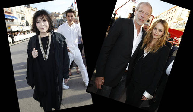 <b>CHANEL｜シャネル</b>　左から、歌手・女優 ジュリエット・グレコ、俳優 パスカル・グレゴリー、歌手・女優 ヴァネッサ・パラディ