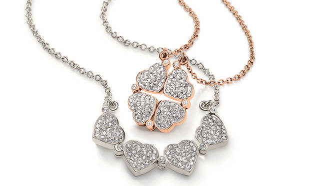 <b>Folli Follie｜フォリフォリ</b>　「ハートフォーハート」ネックレスコレクション　各2万1000円