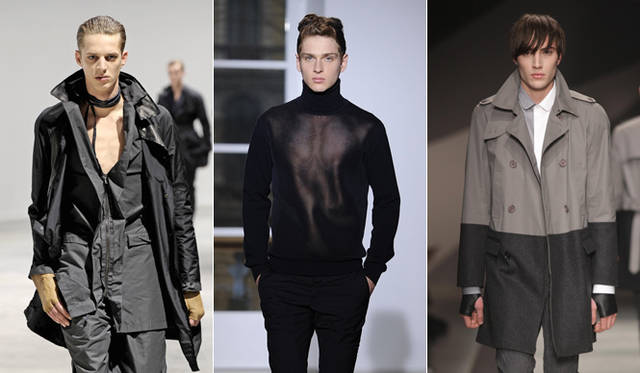 左から<b>LANVIN、JIL SANDER、NEIL BARRETT</b>