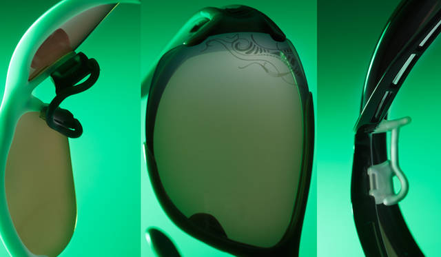 <br /><b>（左）</b>「adizero（アディゼロ）」　ノーズブリッジは2ポジションに、テンプルは3段階にと大きな調整域をもつ。　<b>（中）</b>「adilibria sense（アディリブリア　センス）」　ノーズブリッジにはファンデーションによる変色を防ぐ特殊プラスチックを使用。女性のための配慮が随所になされている。　<b>（右）</b>「terrex（テレックス）」　取りはずし可能な制汗パッドとフレームの通気口でクリアな視界をキープ。　（アディダス アイウェア／マスターズ アイプロテクション ジャパン　 0120-926-124）