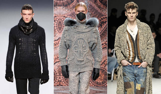 左から<b>ALEXANDER McQUEEN、PRINGLE OF SCOTLAND、MIHARAYASUHIRO</b>