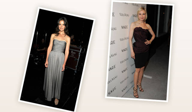 <b>王道を行く、エレガントな装いをマスター</b></br>Katie Holmes , Renée Zellweger｜奇をてらわない、王道をゆくエレガントな装いは、いつの時代も女性の憧れの対象。第64回トニー賞授賞式でケイティ・ホルムズがまとったのは、ジョルジオ アルマーニ プリヴェのシルクシフォンのイブニングドレス。レネー・ゼルウィガーはボディコンシャスな黒ドレスに、JIMMY CHOOのヌーディなサンダルを履いて。©Getty Images.com