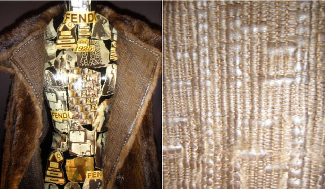 <b>FENDI｜フェンディ</b>　2010-11秋冬展示会より。ファーコートの裏側にも「ダブルFロゴ」が。