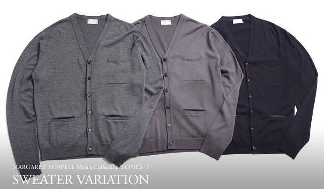 　2010秋冬メンズコレクション<br>カーディガン各3万7800円