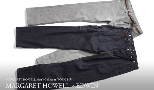 　2010秋冬メンズコレクション<br>ペインター2万5200円、グレーデニム2万4150円、ベルト1万2600円(MHL.)