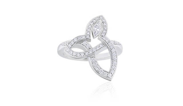 <b>ハリー・ウィンストン｜HARRY WINSTON</b> 「リリークラスター・リング」PT×ダイヤモンド、79万円