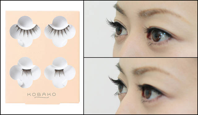 KOBAKO｜コバコ｜アイラッシュシリーズ｜アイラッシュドレス #211（1890円）。写真上が1枚づけ。下が重ねづけ。