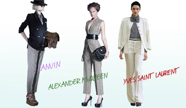 <b>KEYWORD 04 “MASCULINE-FEMININE”</b><br />LANVIN｜ランバン、ALEXANDER McQUEEN｜アレキサンダー・マックイーン、YVES SAINT LAURENT｜イヴ・サンローラン