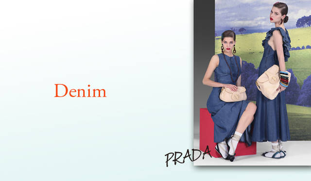 <b>KEYWORD 06 “DENIM”</b></br>2011年の春夏シーズンは、デニムのバリエーションが豊富。プラダからはひざ下丈のデニムドレスが登場。イヴ・サンローランはシックなトレンチコートやジャケットをデニムで見せた。エレガントなスタイルをカジュアルな素材で演出する軽やかさが新鮮だ。Photo｜PRADA｜プラダ