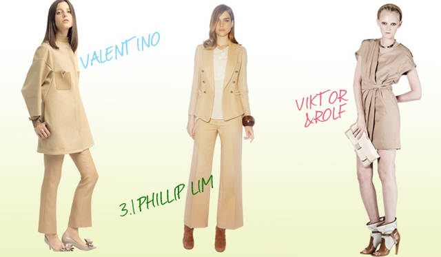<b>KEYWORD 10 “CAMEL&BROWN”</b><br />VALENTINO｜ヴァレンティノ、3.1 Phillip Lim｜3.1 フィリップ リム ©Nacho Alegre、VIKTOR&ROLF｜ヴィクター＆ロルフ