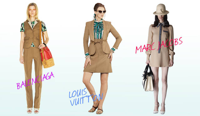 <b>KEYWORD 10 “CAMEL&BROWN”</b><br />BALENCIAGA｜バレンシアガ、LOUIS VUITTON｜ルイ・ヴィトン ©LOUIS VUITTON/MARK SEGAL、MARC JACOBS｜マーク ジェイコブス
