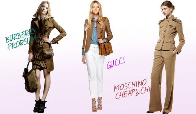 <b>KEYWORD 10 “CAMEL&BROWN”</b><br />BURBERRY PRORSUM｜バーバリー プローサム ©BURBERRY、GUCCI｜グッチ ©GUCCI、MOSCHINO CHEAP&CHIC｜モスキーノ チープ＆シック