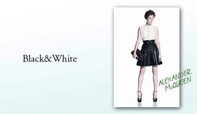 <b>KEYWORD 12 “BLACK&WHITE”</b><br />永遠の定番でもあるブラック＆ホワイトは、無駄な装飾を削ぎ落としたミニマルな着こなしに取り入れるのが新鮮。シャープ、かつ凛とした強さを感じさせるスタイリングで、モダンな表情を醸したい。Photo｜ALEXANDER McQUEEN｜アレキサンダー・マックイーン