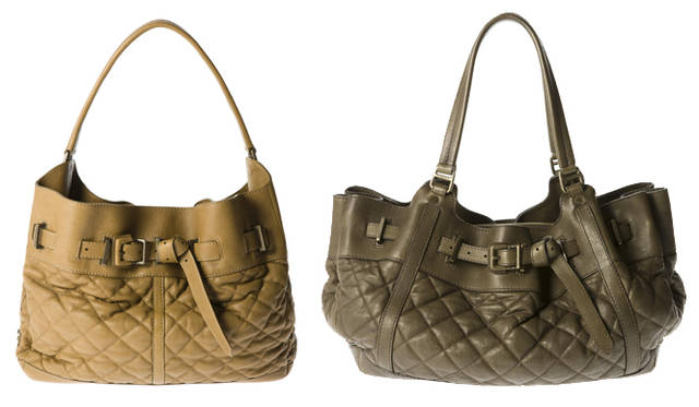 <b>BURBERRY｜バーバリー</b>　3つの“アイコンバッグ”が登場！ 　キルテッドレザーシリーズ　（右）14万1750円、（左）13万1250円