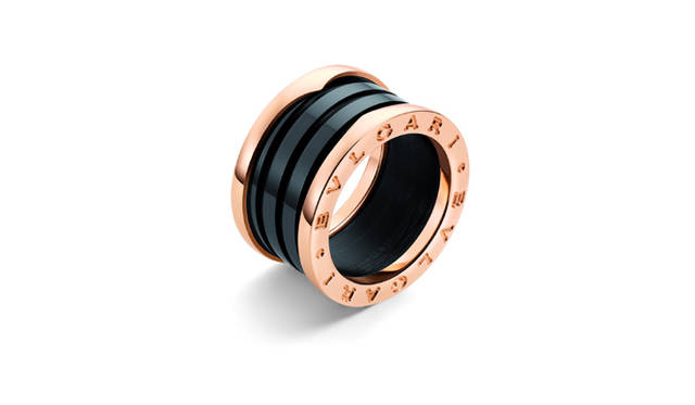 <b>BVLGARI｜ブルガリ</b> 「B.zero1」リング PG×ブラックセラミック、10万9200円