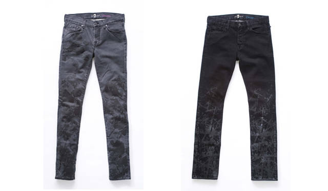 <b>7 For All Mankind｜セブン フォー オール マンカインド</b>　フォトグラファー 蜷川実花とのコラボレーションアイテム登場　（左）ウィメンズデニム　2万7090円　（右）メンズデニム　2万7090円