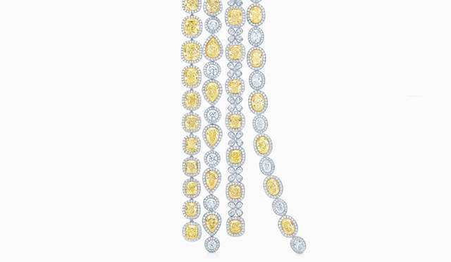 <b>Tiffany & Co.｜ティファニー</b> 「ティファニー イエロー ダイヤモンド」コレクション ブレスレット、Pt×YG×イエローダイヤモンド×ダイヤモンド、参考価格 2693万2500円～