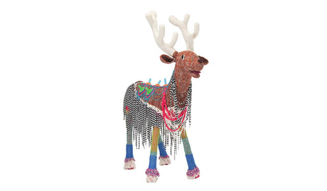 <b>伊勢丹｜彩り祭チャリティキャンペーン</b>　アート作品チャリティ （伊勢丹新宿店限定）<br>TITLE｜ニホンジカ SIKA DEER（H1520×W1350×D400mm）　ARTIST｜編み師 203gow