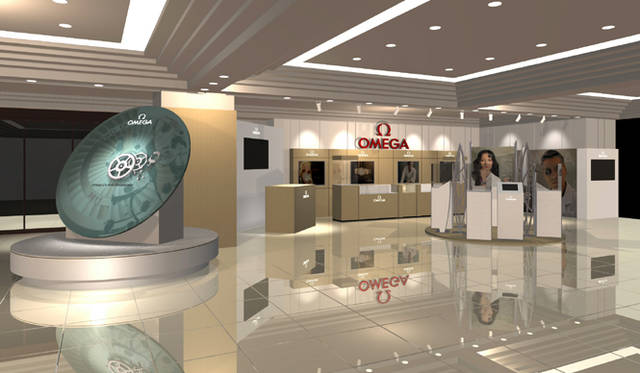 <b>OMEGA｜オメガ</b> コーアクシャル脱進機の巨大模型を展示したエキシビジョン会場。