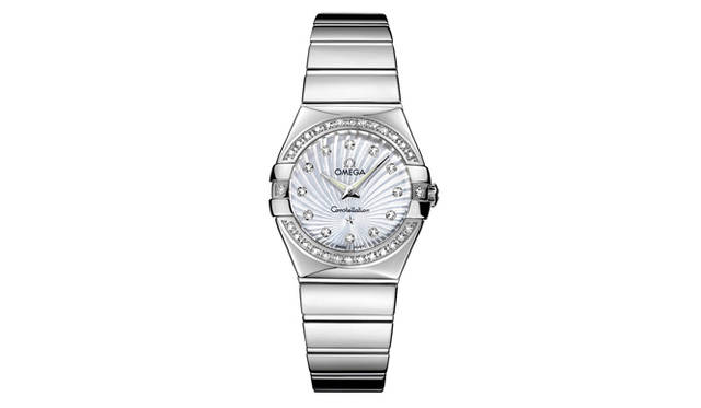<b>OMEGA｜オメガ</b> 「コンステレーション」クォーツ、ステンレスティールケース＆ブレスレット×ダイヤモンド、ケース径27mm、58万8000円