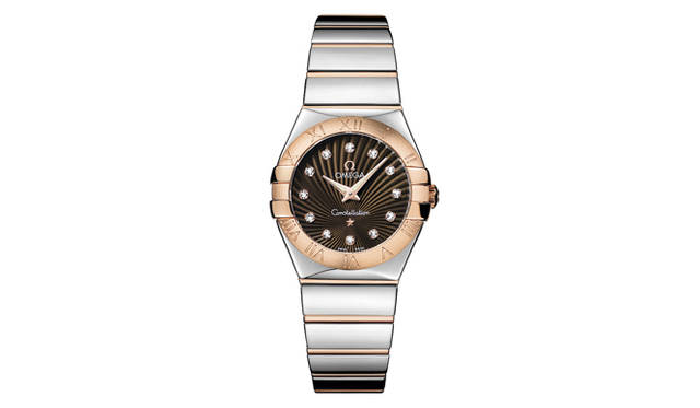 <b>OMEGA｜オメガ</b> 「コンステレーション」クォーツ、18Kレッドゴールド＋ステンレスティールケース＆ブレスレット×ダイヤモンド、ケース径27mm、43万500円
