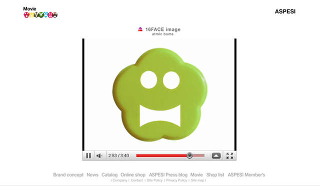<b>ASPESI｜アスペジ</b>　グラフィカルにさまざまな顔の表情を見せていくビジュアルアートは、ポップで遊び心に溢れている。