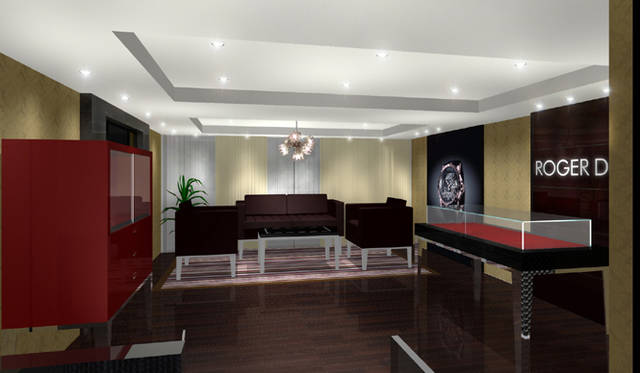 <strong>ROGER DUBUIS｜ロジェ・デュブイ</strong> 世界各国にあるロジェ・デュブイのブティックと同じコンセプトの店内イメージ。