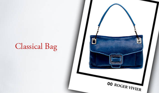 <STRONG>CLASSICAL BAG</strong>　品格漂うクラシカルなバッグが今シーズンはもっとも旬！　1950年代や60年代のグッドガールを彷彿させるような、かっちりしたフォルムが新鮮だ。ジャクリーヌ・K・オナシスやカトリーヌ・ドヌーヴのように、エレガントな着こなしの仕上げに欠かせない存在となりそう。</br><strong>ROGER VIVIER｜ロジェ ヴィヴィエ</strong>　バッグ[W31×H22×D11cm] 41万8950円（ロジェ ヴィヴィエ／ロジェ ヴィヴィエ阪急うめだ本店5Fインターナショナルブティック）