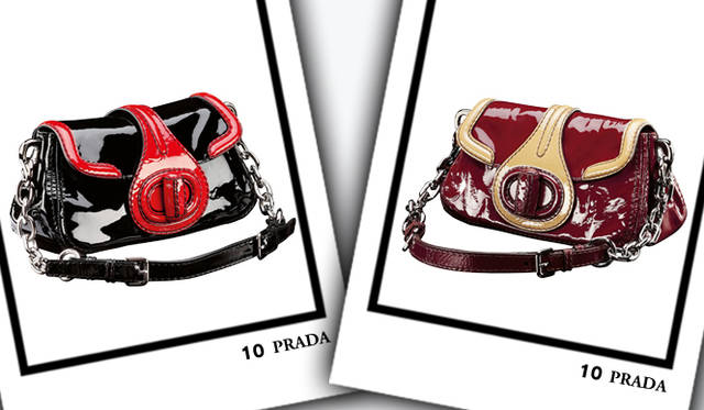 <strong>PRADA｜プラダ</strong>　左／バッグ 各 [W28×H15×D10cm]　15万9600円（左は参考色）（ともにプラダ／プラダ ジャパン）