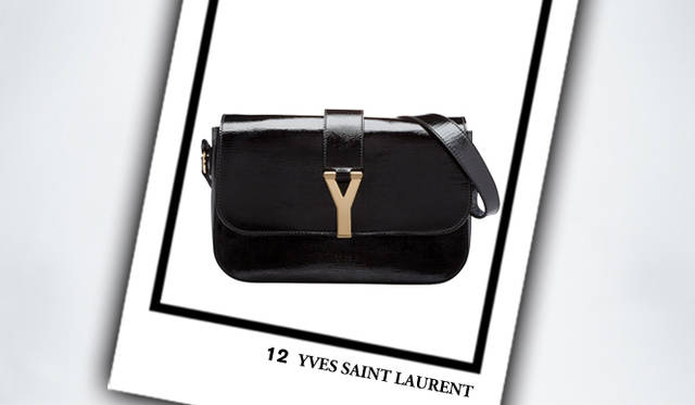 <strong>YVES SAINT LAURENT｜イヴ・サンローラン</strong>　「CHYC」フラップバッグ（パテントレザー）[W28×H17×D5.5cm]　24万6750円（イヴ・サンローラン／グッチ グループ ジャパン イヴ・サンローラン ディビジョン）