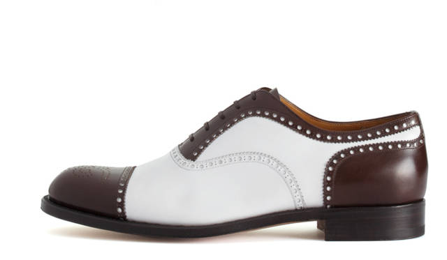 <strong>UNITED ARROWS｜ユナイテッドアローズ</strong>　<b>ジェラルド フォサッティ</b> 白×茶コンビシューズ16万8000円