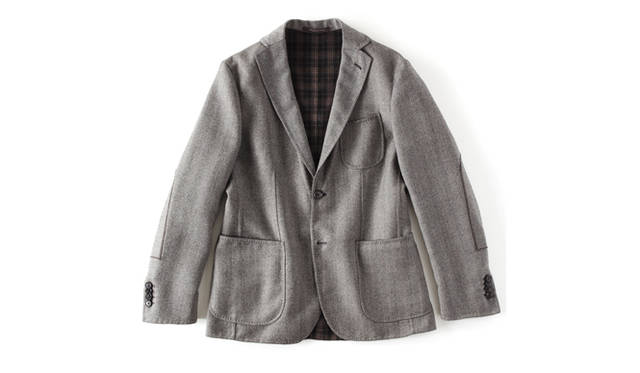 <strong>RROZESTT｜ロゼスト</strong>　 <b>フガート</b>　グレーエルボーパッチ付きヘリンボーン2Bジャケット6万3000円