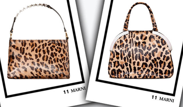 <strong>MARNI｜マルニ</strong>　左／ハンドバッグ [W33×H20×D5cm]　13万2300円、右／バッグ [W30×H23×D11cm]　20万7900円（ともにマルニ／マルニジャパン）