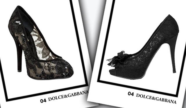 <strong>DOLCE&GABBANA｜ドルチェ＆ガッバーナ</strong>　左／パンプス　[H12cm]　7万4550円、右／オープントゥパンプス　[H12cm]　5万4600円（ともにドルチェ＆ガッバーナ／ドルチェ＆ガッバーナ ジャパン）