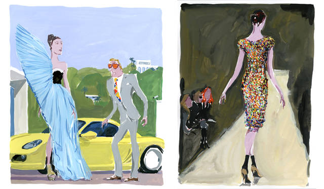 <strong>Tokyo Graphic Passport 2010</strong>　左／Jean-Philippe Delhomme、右／Dries Van Noten artwork by Jean-Philippe Delhomme