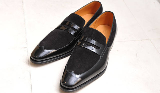 <strong>J.M. Weston│ジェイエムウエストン</strong>　ローファー 436 ブラックパテント＆ブラックスエード