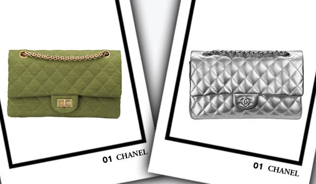 <strong>CHANEL｜シャネル</strong>　左／バッグ（ジャージー） [W31.5×H24×D8cm]　37万650円、右／バッグ（ラムレザー） [W26×H16×D8cm]　39万9000円（ともにシャネル）　©CHANEL