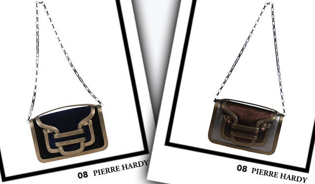 <strong>PIERRE HARDY｜ピエール アルディ</strong>　バッグ　各[W21×H13.5×D5cm]　6万3000円（参考価格）（ともにピエール アルディ／ステディ スタディ）