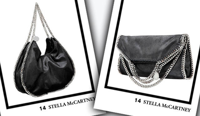 <strong>STELLA McCARTNEY｜ステラ マッカートニー</strong>　左／バッグ [W40×H30×D10cm]　12万750円、右／バッグ [W35×H25×D7cm]　9万4500円（ともにステラ マッカートニー／ユニット＆ゲスト）